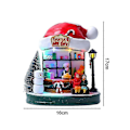 Miniatyrbilde 1 av 5: Resin Julekrybbe Landsbyhus By Med LED-lys