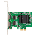 Miniatyrbillede 2 af 8: PCIE Ethernet-adapterkort 10/100/1000 Mbps Dual Port Ethernet-netværkskort med tynd beslag til Windows