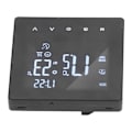 Miniatyrbillede 8 af 8: Digital termostat LCD-skærm programmerbar smart touch-skærm gulvvarme kedelcontroller sort AC90‑240V K2MRH3A