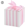 Miniatyrbild 3 av 8: 50 st Favor Presentkartong Godislådor Bröllopsfödelsedagsfest Examen Favor Presentförpackning (5,5 cm Rosa Vit Rand Rosa Bälte)