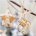 Miniatyrbillede 3 af 5: Jule Elg Hjemmeindretning Hængende Håndlavede Søde Festdekorationer Juletræspynt Sækkelærredsdekoration Vedhæng (6 stk)