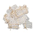 Miniatyrbillede 5 af 8: 100 stk Moon Star Organza-tasker 2,8x3,5 tommer gennemsigtige Organza-snøreposer Snøre-gaveposer til bryllupsfest Hvid