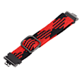 Miniatyrbilde 7 av 8: Justerbar nylon klokkestropp for Huawei Watch Fit-bånd strikking elastisk solo loop klokkestropp (rød svart)