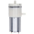 Miniatyrbilde 1 av 8: Mikrolufttrykkpumpe DC-membranvakuumpumpe med 90 graders vinkel luftporter Hvit 12V