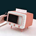 Miniatyrbilde 3 av 3: Tørkepapirboks Retro TV Telefonholder Stativ For Alle Telefoner Unik Multifunksjonell Tørkepapirboks Holder For Kjøkken Soverom Kontor Stue Bad Tørkepapir