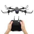 Miniatyrbilde 2 av 8: S85 RC Drone 3-sidig hindring unngåelse folding 4-aksel fly 4K HD luftdrone med dobbeltkameraer for barn over 14 3 batterier