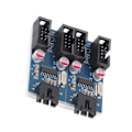 Miniatyrbillede 7 af 8: 9Pin 1 til 4 Splitter USB Motherboard 2.0 Fordeler Udvidelsesmodul Computer Tilbehør