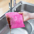 Miniatyrbilde 3 av 5: Gjenbrukbare, ikke-slipende rengjøringskluter, 2-pakning, 30\"x30\", rosa, 24-pakning