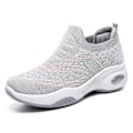 Miniatyrbilde 1 av 5: Pustende grå luftputer myke såler casual sneakers (størrelse 37)