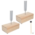 Miniatyrbilde 7 av 8: Stemmegaffel 440HZ rustfritt stål Resonant Stemmevirbrasjonsgaffel Eksperimentelt instrument med treresonatorboks