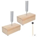 Miniatyrbillede 7 af 8: Stemmegaffel 440HZ rustfrit stål Resonant Stemmevirbrationsgaffel Eksperimentelt instrument med træresonatorboks