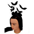 Miniatyrbillede 2 af 5: Halloween Sort Flagermus Hårbøjle Kostume Tilbehør hao_SZXM