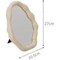 Miniatyrbilde 2 av 5: Skrivebordspeil med stativ, uregelmessig formet sminkespeil for benkeplate (gul)