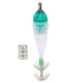 Miniatyrbillede 1 af 8: Fiskeri LED Lokke Lys Blæksprutte Form Grønt Lys Farve Agnsfisk Under Vand Lampe med Krog