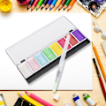 Miniatyrbilde 2 av 8: 8-farget fast pigment i fast akvarellmalingsett, bærbart malingssett, kunsttegningsutstyr, edelsteinfarge