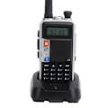 Miniatyrbild 2 av 8: Bärbar Walkie Talkies Kit Handhållen LCD-display Walky Talky med Baksida Klipp 100‑240VSilver EU-kontakt 100‑240V