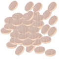 Miniatyrbillede 8 af 8: 100 stk. blanke træskiver i træ til gør-det-selv-dekorationer (3 cm)