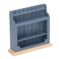 Miniatyrbillede 5 af 8: Dukkehus skab miniature model fint håndværk komposit træ miniature udstillingsmontre blå