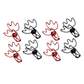 Miniatyrbillede 7 af 8: 100 stk. Binder Clips Krone Form Sort Rød Metal Jern Hollow Design Mini Sjov Binder Clips til Dokumenter Billetter