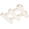 Miniatyrbillede 6 af 8: Stang Opbevaringsholder Væg Sidemonteret 3 Rør Fiskestang Stativ Tykker Plast Stang StandHvid