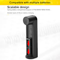 Miniatyrbilde 3 av 8: Batterilader 1 spor USB 18650 26650 21700 Li-ion oppladbar batterilader