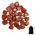 Pikkukuva 1 / 8: 25 kpl set Onnea parantavaa power Kiillotettu Kaiverrettu Vanhin aakkoset Chakra Rune Stones Lämmittelylle Redstone