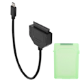 Miniatyrbilde 5 av 8: TypeC SATA-adapter 2,5 tommers USB 3.0 10G SSD HDD harddisk-kabel beskyttelsesboks (grønn)