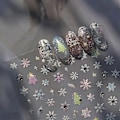 Miniatyrbild 4 av 5: 5D Nagelstickers Hög Kvalitet Diamant Julserie Snöflinga Form Nageldekorationer Nagelkonstdekorationer to4335