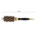 Miniatyrbillede 6 af 7: Bærbar anion antistatisk rund hårkam Salon stylingbørste guld og sort (32 mm)