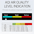 Miniatyrbillede 2 af 5: 9 i 1 Bærbar Luftkvalitetsmåler PM2.5 PM10 CO CO2 TVOC HCHO Temperatur Fugtighedstester Farve Skærm