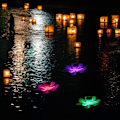 Miniatyrbillede 5 af 8: Solar Pond Pool Lys LED Farve Skiftende Lotus Flower Vandtæt flydende Lampe Lys Gul
