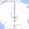 Pikkukuva 2 / 4: 2 kpl Auton Ripustuskoriste Sininen Paha Silmä Risti ja Kellot Auton Takapenkin Peilin Koristeet Koti Toimisto Koristeelliset Tarvikkeet Lahja Miehille