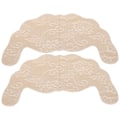 Miniatyrbillede 3 af 8: Nipple Cover Stickers Engangs Selvklæbende Blonder Usynlige U-formede Underbukser BH Pads (Khaki B)