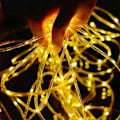 Miniatyrbilde 4 av 5: LED Solcelle Lyslenke for Hage Juledekorasjon Eventyrlys Utendørs Bryllupsfest Lampe IP65 Vanntett ABS FargetLys 32M300LEDS