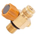 Miniatyrbild 2 av 8: G1/2 14 CO2-cylinderpåfyllningsadapter Högtrycks M18x1.5 Påfyllningsadapter CO2-ventil Adaptergängkonverter 5000psi Maximalt tryck Guld