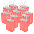 Miniatyrbild 4 av 8: 10st Bärbar Kraftpapperspåse Förpackning Presentpåse Tillbehör för shopping Födelsedagsfester15 x 8 x 21cm Rosa