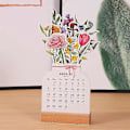 Miniatyrbilde 4 av 5: 2024 Bloomy Flowers Skrivebordskalender, Kreativ Blomsterskrivebordskalender, 2024 Blomstertema-kalender, Julegaver Nyttårsgaver A 1 stk