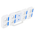 Miniatyrbillede 2 af 8: 3D Digital LED Væg Ur Alarm Nummer Tid Display USB Opladning Hjem Ure (blå)