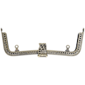Miniatyrbilde 8 av 8: Metallveske Ramme DIY Kyss Clasp Lås Retro Preget Håndtak Maskinvare Tilbehør 20cmBronse B01-027—00476
