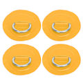 Miniatyrbillede 2 af 8: 4 stk. PVC-lap med elastisk reb sæt D-ring lap bungee reb sæt rustfrit stål D-ring pude gul