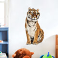 Miniatyrbild 4 av 5: En uppsättning bedårande tiger väggdekaler, självhäftande väggdekoration