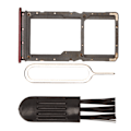 Pikkukuva 1 / 8: Sim- set Muovinen SIM-korttipaikkatelineen vaihto korttinastalla ja harjalla Redmi Note 7 Pro Phone Red -puhelimelle