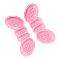 Miniatyrbillede 3 af 8: Hælpude, hælgreb, indlægssål, skridsikker, blød, tyk fodbeskyttelsespudde, et par, pink, 0,12 tommer