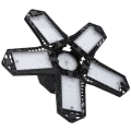 Miniatyrbillede 6 af 8: 137LED garagelys med 5 blade 80W E27/E26 Deformerbar justerbar minedriftslampe 85-265V sort