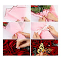 Miniatyrbild 5 av 5: 40 Ark Blomsterpapper Set Blombukett Rosa