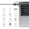 Miniatyrbild 2 av 5: USB C till USB Adapter (2-pack), USB-C till USB 3.0 Adapter, USB Typ-C till USB Adapter, Thunderbolt 3 till USB Hona OTG Adapter för MacBook Air 2020 (Mörk