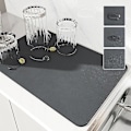 Miniatyrbilde 3 av 4: Stor Superabsorberende Kjøkken Tørke Matte 30x40cm - Rask Tørking Oppvaskstativ, Grønn