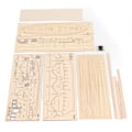 Miniatyrbild 3 av 8: Modellfartyg 1/100 skala färdighetsutveckling trä interaktiv montering båtmodell kit för barn vuxna DIY