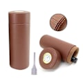 Miniatyrbillede 4 af 5: Rejse Læder Cigar Etui med Hygrometer - Stilfuld og Bærbar Cigar Humidor