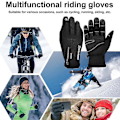 Miniatyrbillede 2 af 5: Elektrisk Opvarmede Handsker USB Genopladelige Vintervarmere Vanter Touch Screen Cykling Vanter Sort
